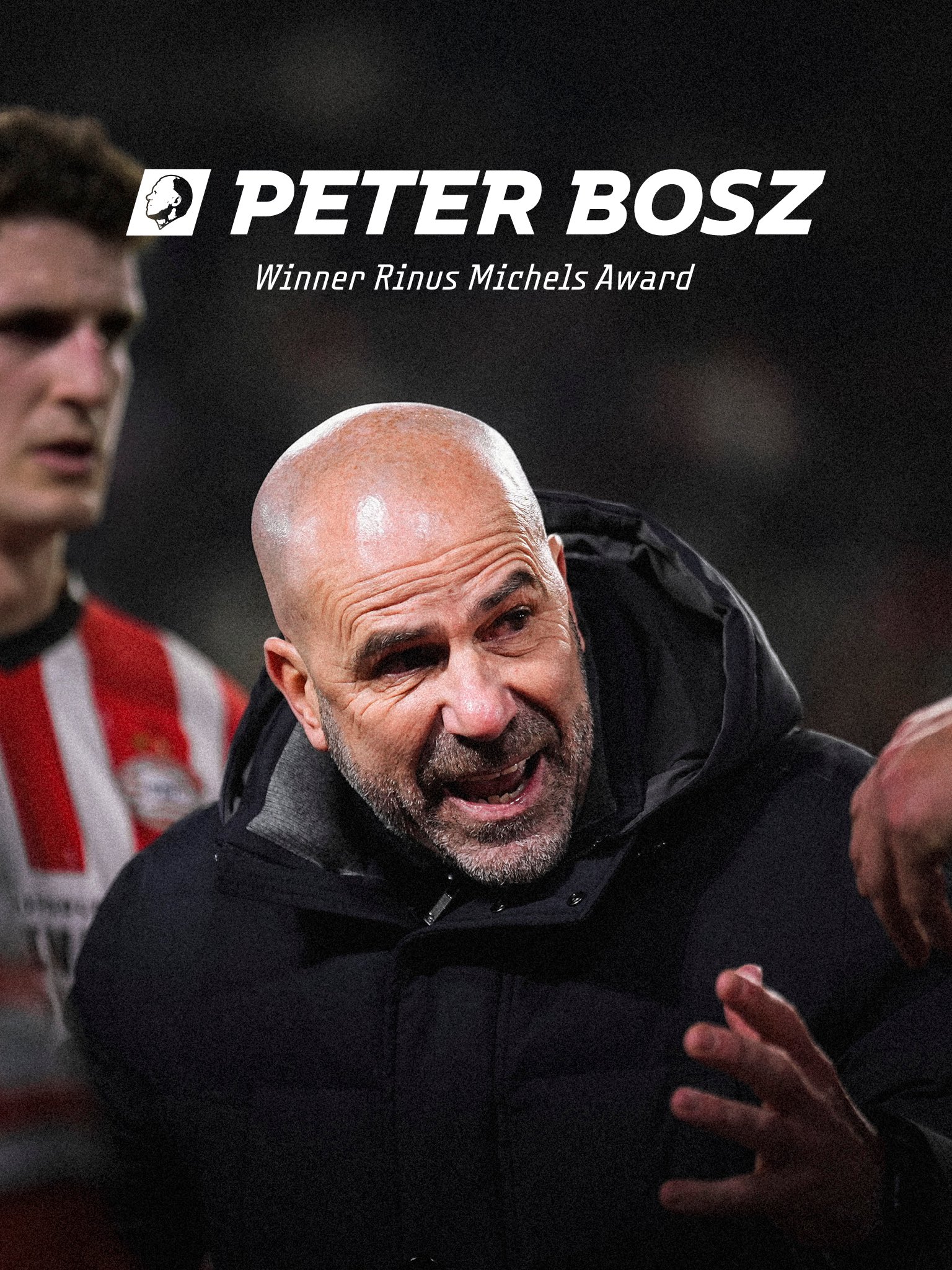 官方：埃因霍温主帅博斯连续第二年当选荷甲年度最佳教练