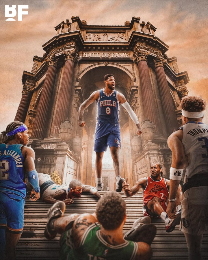 美媒晒照：乔治入选名人堂概率高于小卡/欧文/克莱/塔图姆/SGA