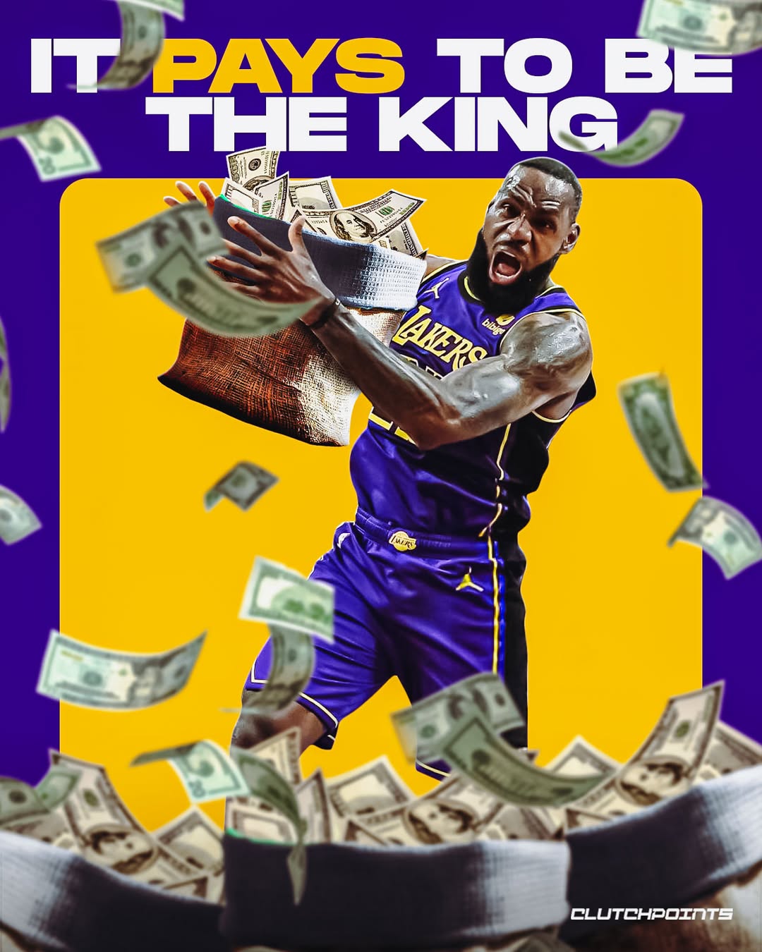 美媒：詹姆斯生涯薪水接近6亿美元，场外收入是这个数字的两倍多